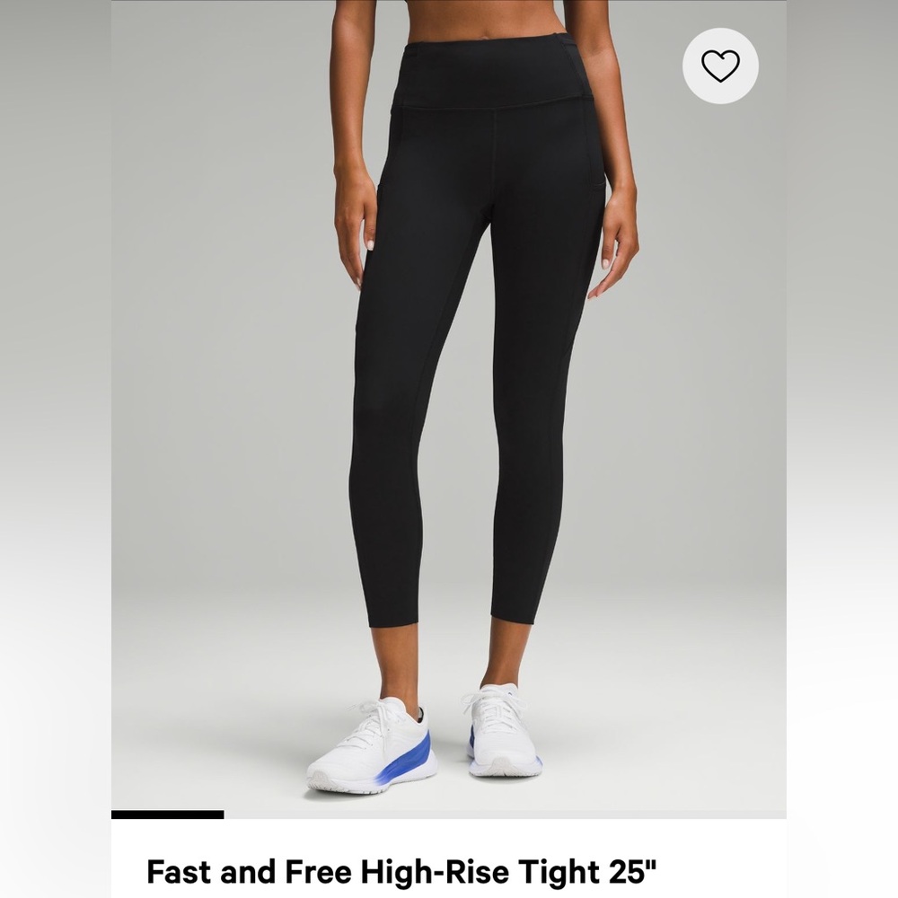 Lululemon fast and free 25” with pockets